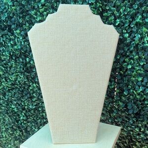 Beige Linen Jewelry Display Stand